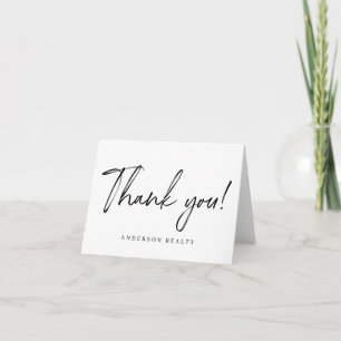 Agradecimento Elegante Cartão de Negócios Personalizado Minimali