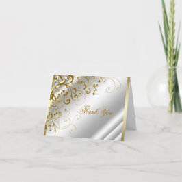 Agradecimento Elegante Marfim e Dourado