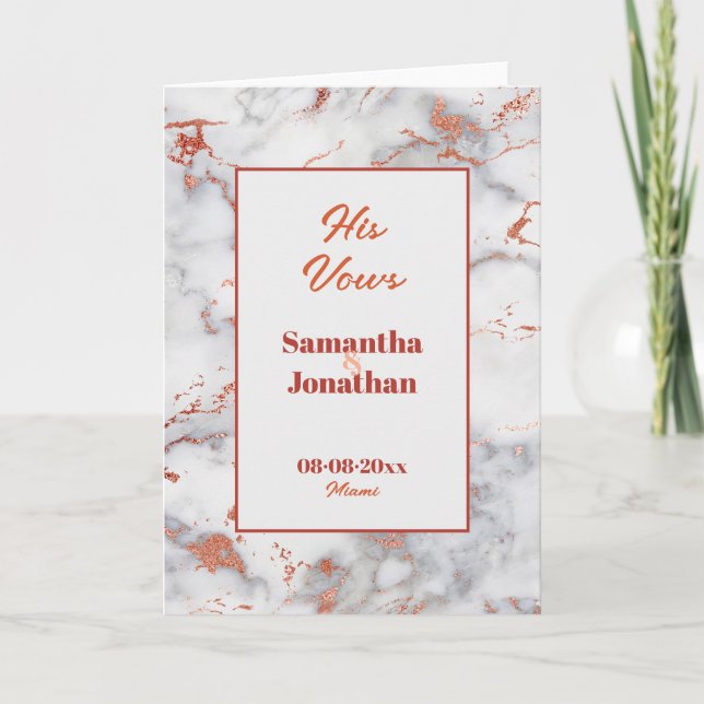 Agradecimento Elegante Mármore Rosa Casando Seu Cartão De Vestid (Frente)