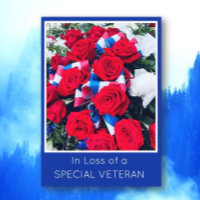 Em Perda de um Cartão de condolências Veterano Esp
