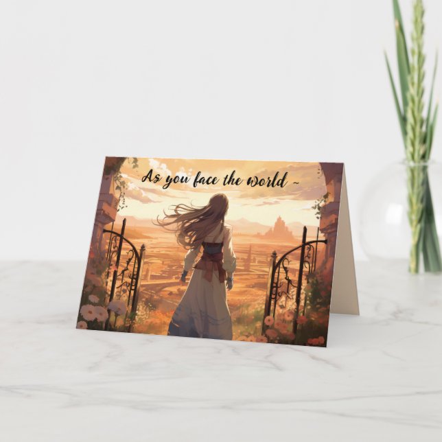 AGRADECIMENTO ENFRENTE O CARTÃO DE ENCORAJAMENTO DO MUNDO (Frente)