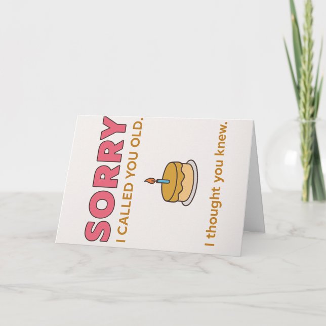 Agradecimento Engraçado, Desculpe Eu Chamei Você De Cartão De An (Frente)