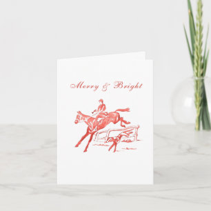 Agradecimento Equestre de cavalo com cartão de natal do Countrys
