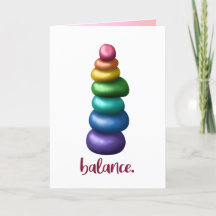 Equilíbrio. Cartão de Saudação de Rochas Empilhada