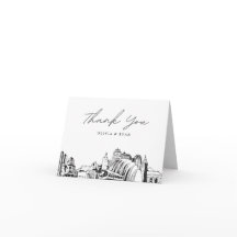 Esboço da Silhueta de Kansas City Cartão de Agrade