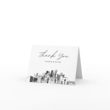 Esboço do horizonte da cidade de Dallas Cartão de 