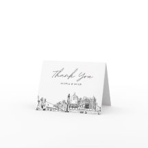 Esboço do horizonte de Virginia Beach Cartão de ag