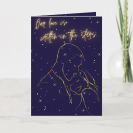Agradecimento Escrito no Cartão de Amor das Estrelas