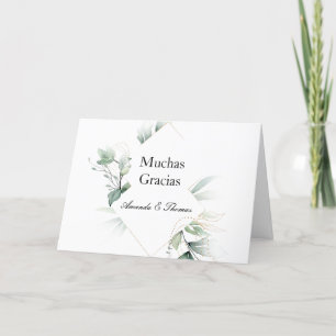 Agradecimento Espanhol - Obrigado Cartão de Casamento em Español