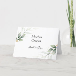 Agradecimento Espanhol - Obrigado Cartão de Casamento em Español
