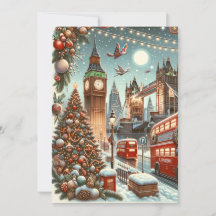 Esplendor Festivo de Londres - Vibrante Cartão de 