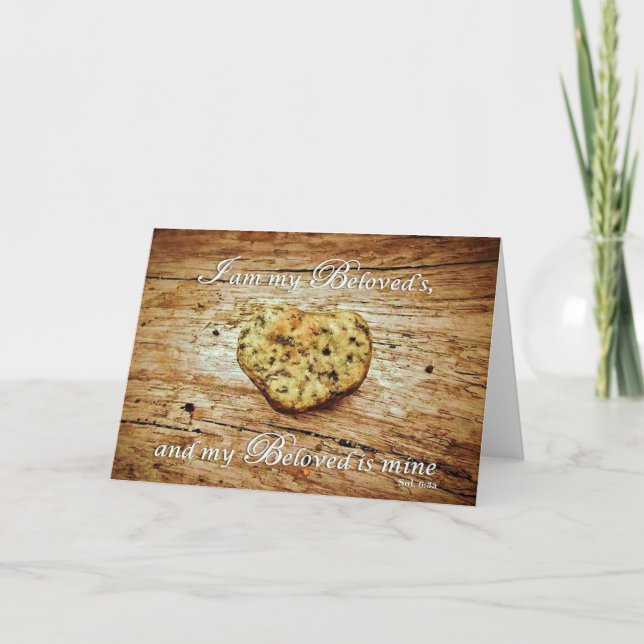 Agradecimento Eu sou o meu amado - Cartão de Escritura (Frente)