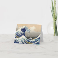 Excelente Wave de Kanagawa encorajando cartão de s