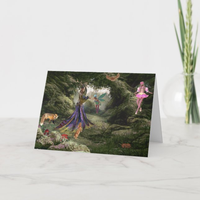 Agradecimento Fantasy Forest do Cartão de Aniversário de Todos N (Frente)