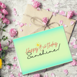 Agradecimento Feliz Aniversário Sunshine Cartão, Cartão de Aniv