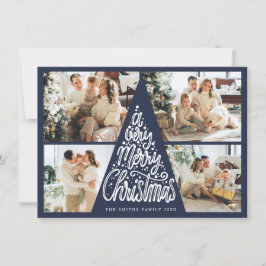 Agradecimento Feliz Cartão com fotos de Natal