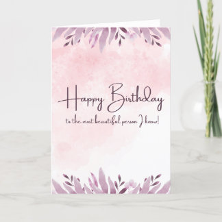 Agradecimento Feliz Cartão de Aniversário