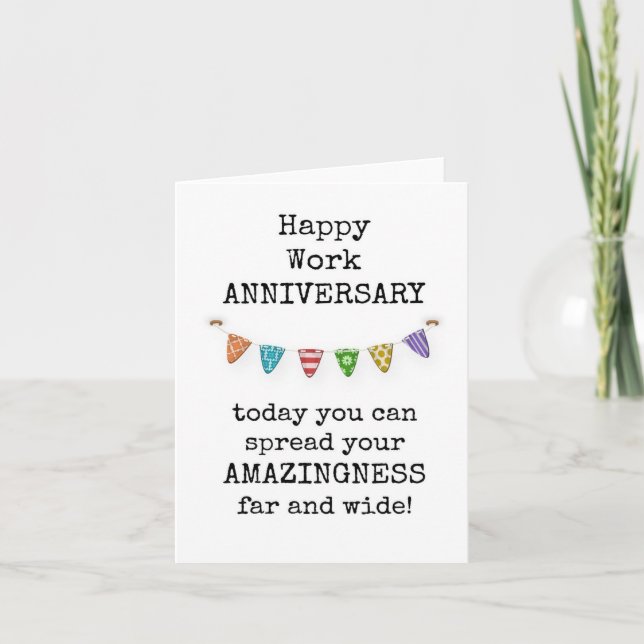 Agradecimento Feliz Cartão de Aniversário de Trabalho, Engraçado (Frente)