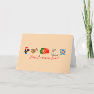 Agradecimento Feliz Cartão de Aniversário Português, Feliz Anive