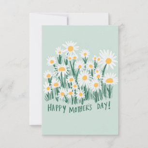 Agradecimento Feliz Cartão de Margarida do Dia das Mães