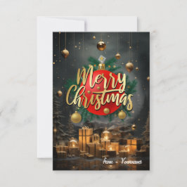 Agradecimento Feliz Cartão de Natal