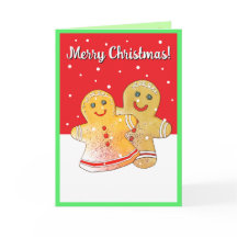 Feliz Natal Cartão de Biscoito de Gengibre