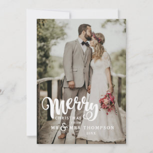 Agradecimento Feliz Natal   Cartão de Natal De Casamento