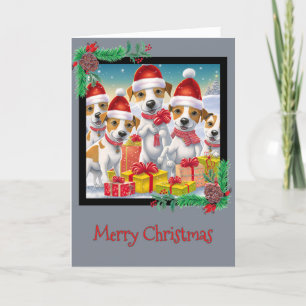 Agradecimento Feliz Natal Jack Russell Terrier - Cartão de Sauda