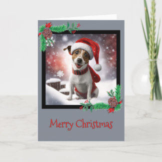 Agradecimento Feliz Natal Jack Russell Terrier - Cartão de Sauda