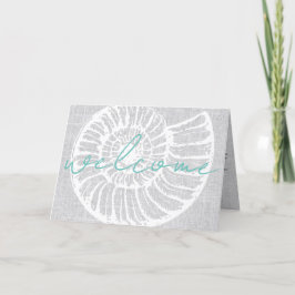 Agradecimento Férias Aluguer Carta de Boas-vindas Praia Cartão A