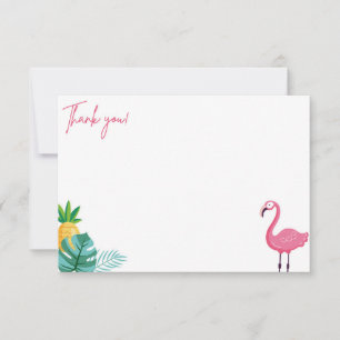 Agradecimento Flamingo Festa de aniversário - Obrigado Cartão