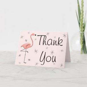 Agradecimento Flamingo Pink Obrigado Cartão de Boas-vindas