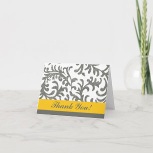 Agradecimento Floral Amarelo e Cinza