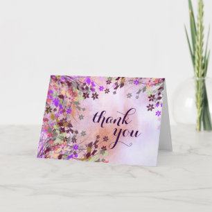 Agradecimento Floral Aquarela Chic Casamento Femin