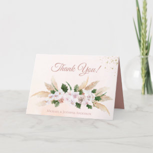 Agradecimento Floral em Aquarela Rosa Luxuriante D