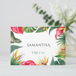 Agradecimento Flores de Oases Tropicais Cartão de Escolta de Cas