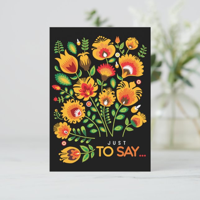 Agradecimento Folclore incrível só para dizer... Cartão de Agrad (Em pé/Frente)