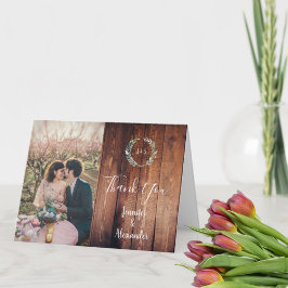 Agradecimento Folhas de aquarela russa Obrigado Cartão de casame