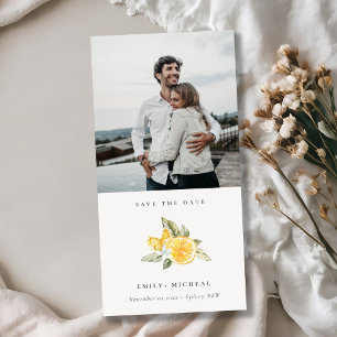 Agradecimento Foto Botânica Mínima De Limão Salve O Cartão Data