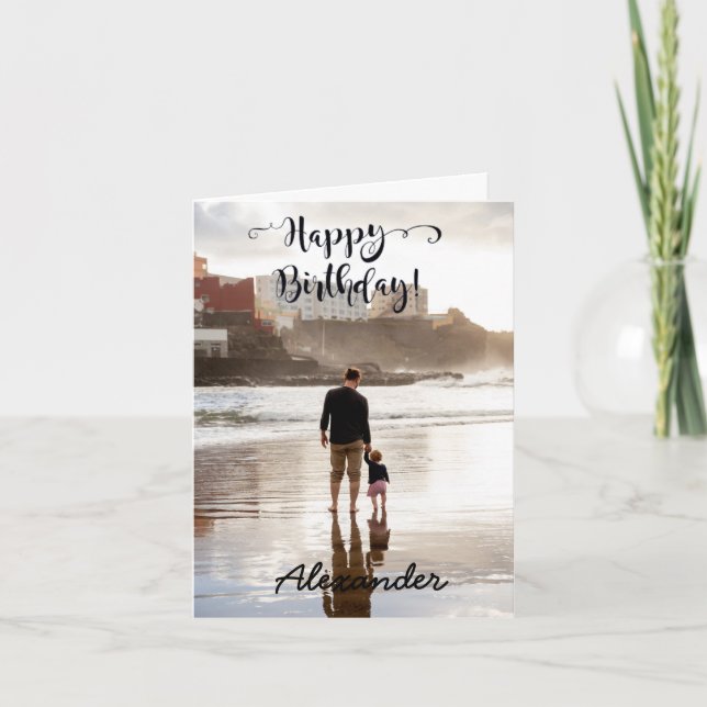 Agradecimento Foto de Cartão de Aniversário Personalizada (Frente)