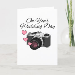 Agradecimento Fotógrafo de Cartão de Casamento de Câmera Vintage