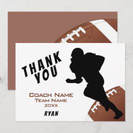 Agradecimento Futebol Americano Obrigado Cartão de Treinador