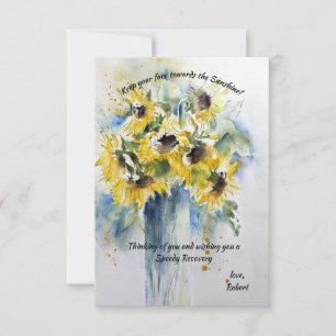Agradecimento Girassóis ganham um cartão de saudação em brev