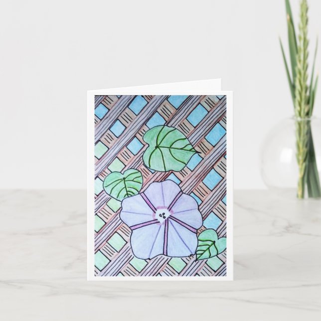 Agradecimento Glória da manhã num Cartão de Saudação de Vazio Tr (Frente)