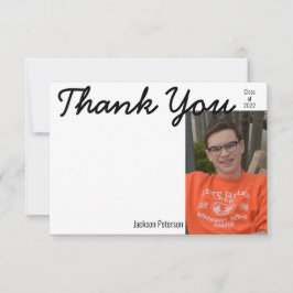 Agradecimento Graduação de Foto Obrigado Cartão Simples