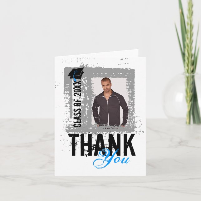 Agradecimento Graduação Obrigado Cartão de Vazio Adicionar Foto (Frente)