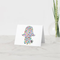 Hamsa do cartão de arte de Grafite das Estrelas Ju