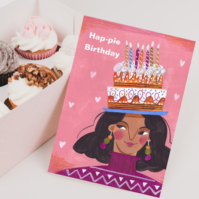 Agradecimento Hap - Pie Woman Birthday - Cartão de Saudação de A (Hap - Pie Woman Birthday Greeting Card)