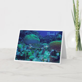 Agradecimento Hawksbill Sea Turtle - Cartão de Saudação