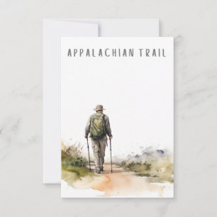 Agradecimento Homem a Caminhar com o Cartão de Vazio Appalachian